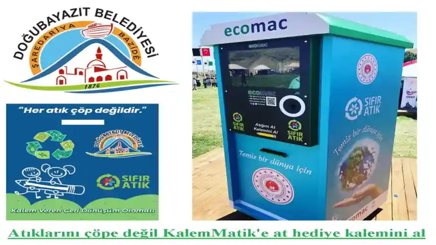 "Uluslararası Sıfır Atık günü"  kapsamında, Geri Dönüşüm Otomatları ilçe merkezindeki yerlere bırakıldı