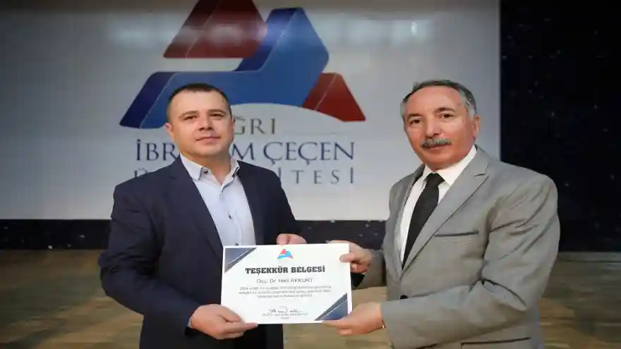 Deprem Bölgesindeki Çalışmalarından Dolayı A.İ.Ç.Ü. Personellerine Teşekkür Belgesi Verildi