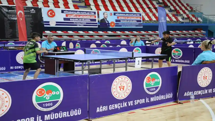 Ağrı’da Masa Tenisi Müsabakaları Tamamlandı