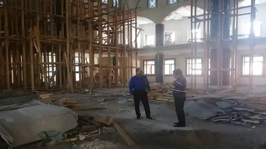 Ağrı ‘Merkez Camii’ inşaatı hızla yükseliyor
