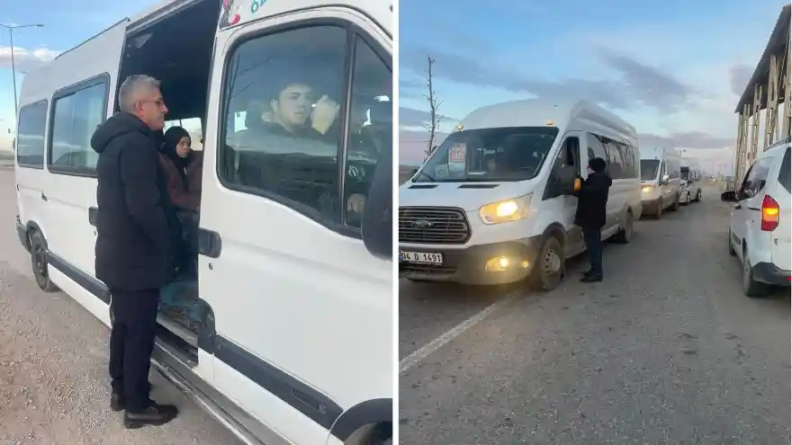 Doğubayazıt İlçe Milli Eğitim Müdürü Davut ŞEN, Servis Araçlarının Denetimine çıktı