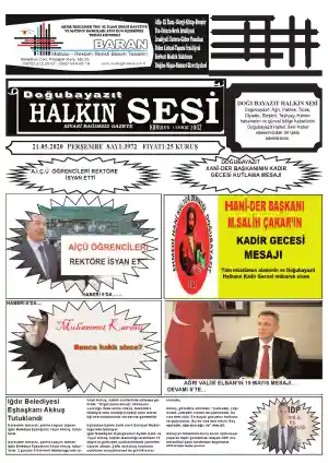 21.05.2020 tarihli gazete