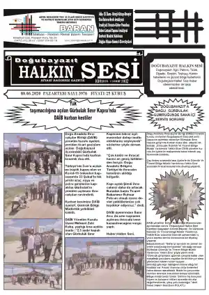 08.06.2020 TARİHLİ GAZETE